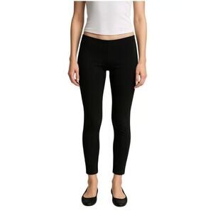Eileen Fisher Low Rise Pull-On Stretch Cropped Pants Black size S/P